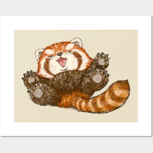 Frolicking red panda Posters and Art